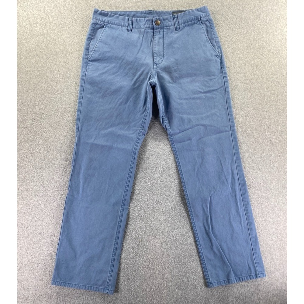 Bonobos Straight Fit 33x30 100% Cotton‎ Lightweight Blue Daily Chino Pants